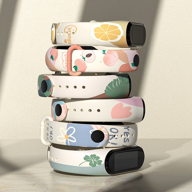 Silicone Band Replacement - Xiaomi Mi Band 3および4,15mm用のスペアシリコンブレスレット