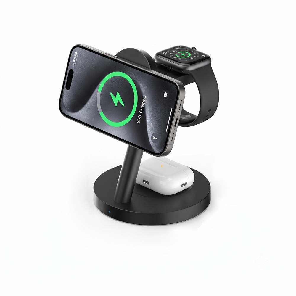 Wireless Charger Watch - Qi2.2 25W マグネティック高速ワイヤレス充電ドック（45W電源アダプター付き）Apple iPhone 17 16