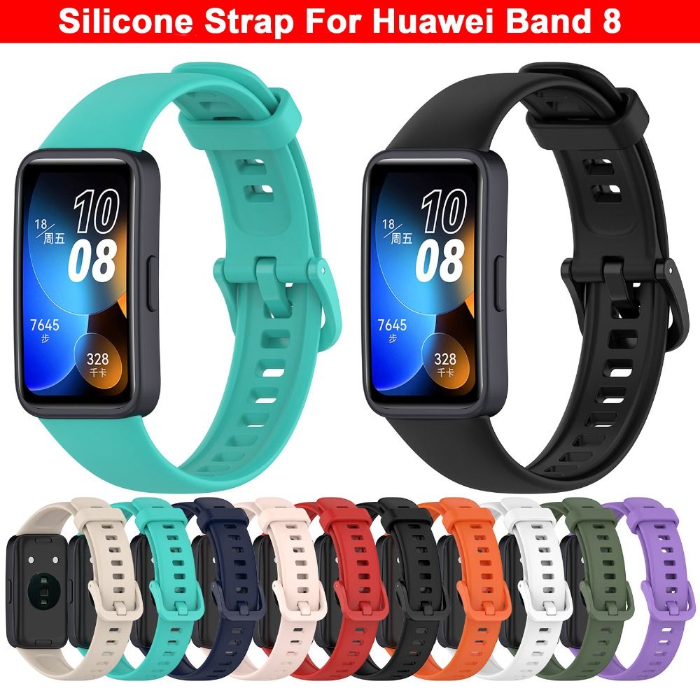 Silicone Band Replacement - Huawei Band 8用のスペアシリコンブレスレット,スマート腕時計アクセサリー