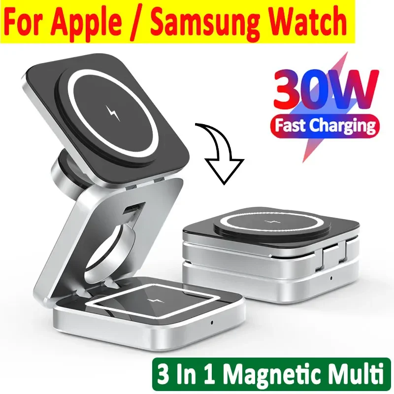 Watch Charger Cable - 磁気ワイヤレス充電スタンド,急速充電ステーション,iPhone 16 15 14 13 12
