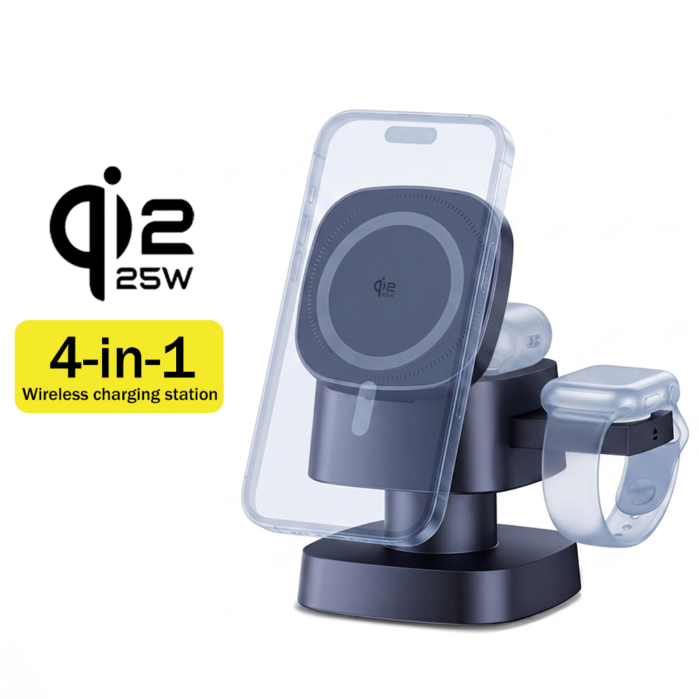 Qi2.2 25W 4 in 1 磁気ワイヤレス充電スタンド - Wireless Charger Watch のレビューと価格