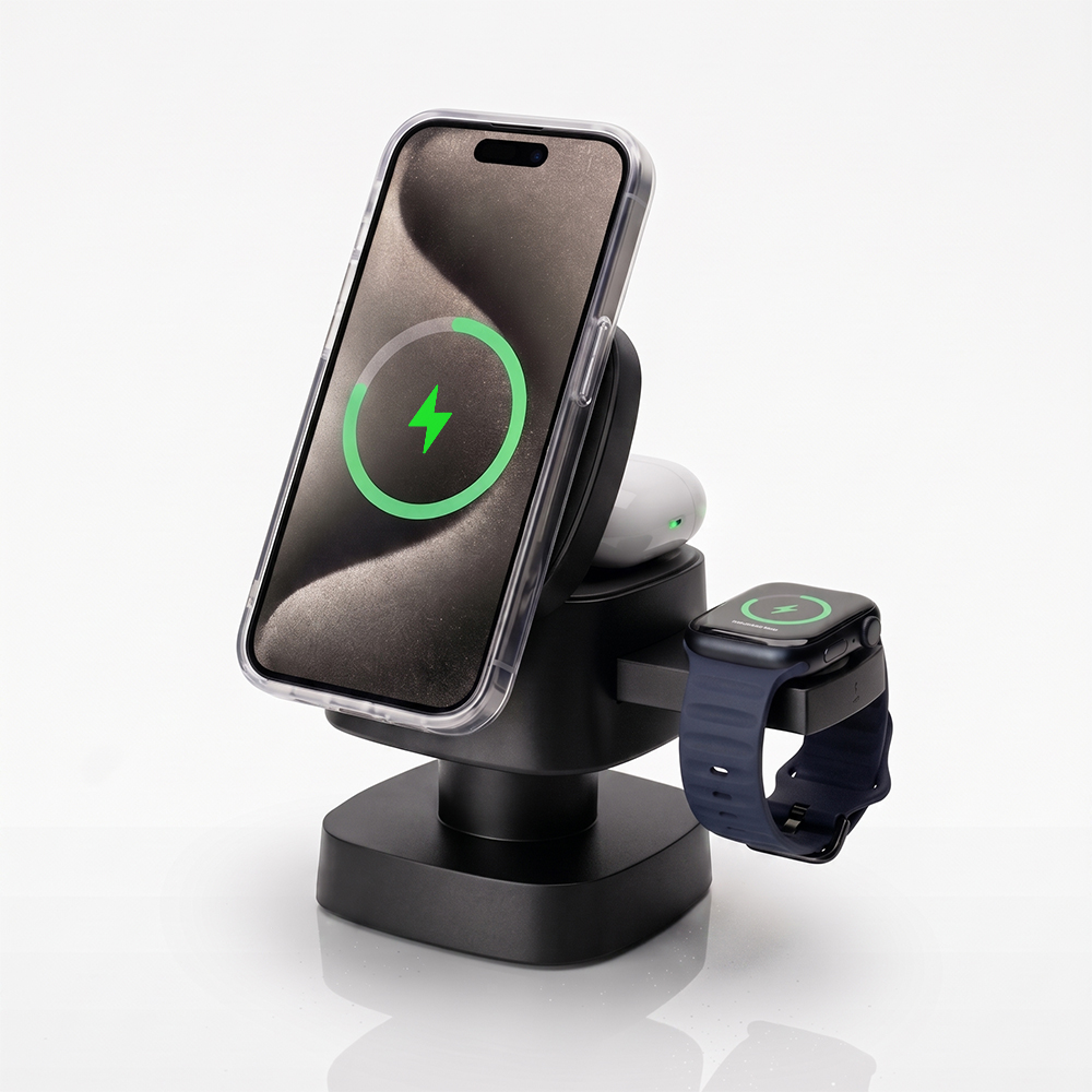 Qi2.2 25W 4 in 1 磁気ワイヤレス充電スタンド - Wireless Charger Watch のレビューと価格