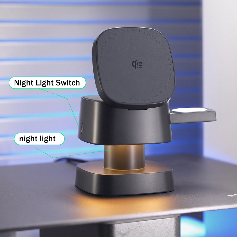 Qi2.2 25W 4 in 1 磁気ワイヤレス充電スタンド - Wireless Charger Watch のレビューと価格