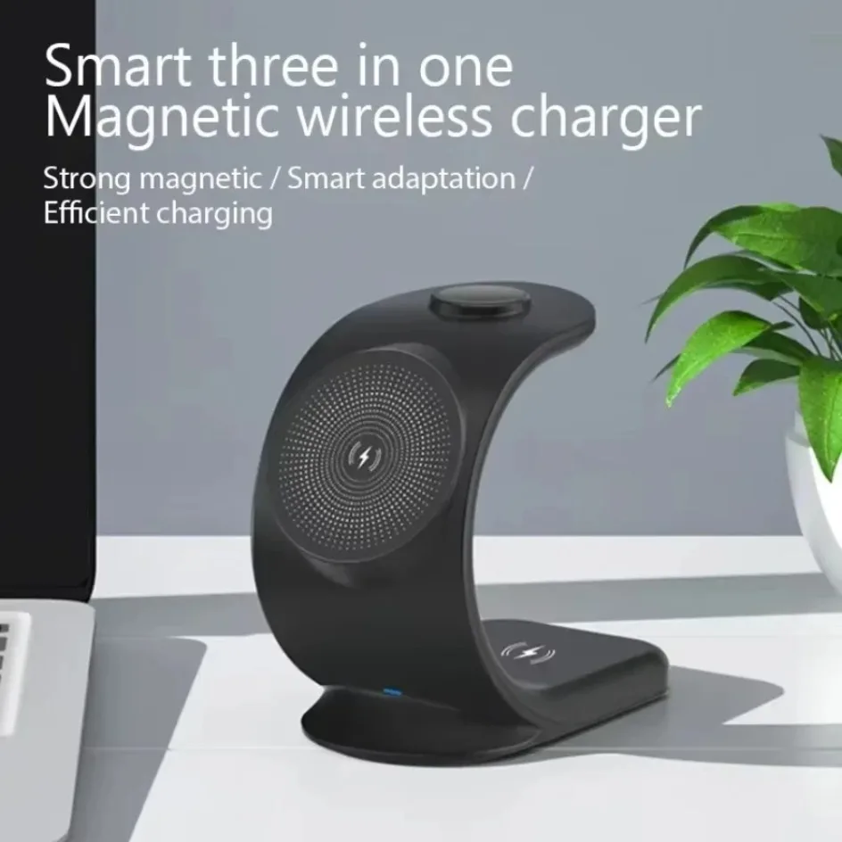 マグネット式ワイヤレス充電器 3in1 急速充電ステーション - Watch Charger Cable のレビューと価格