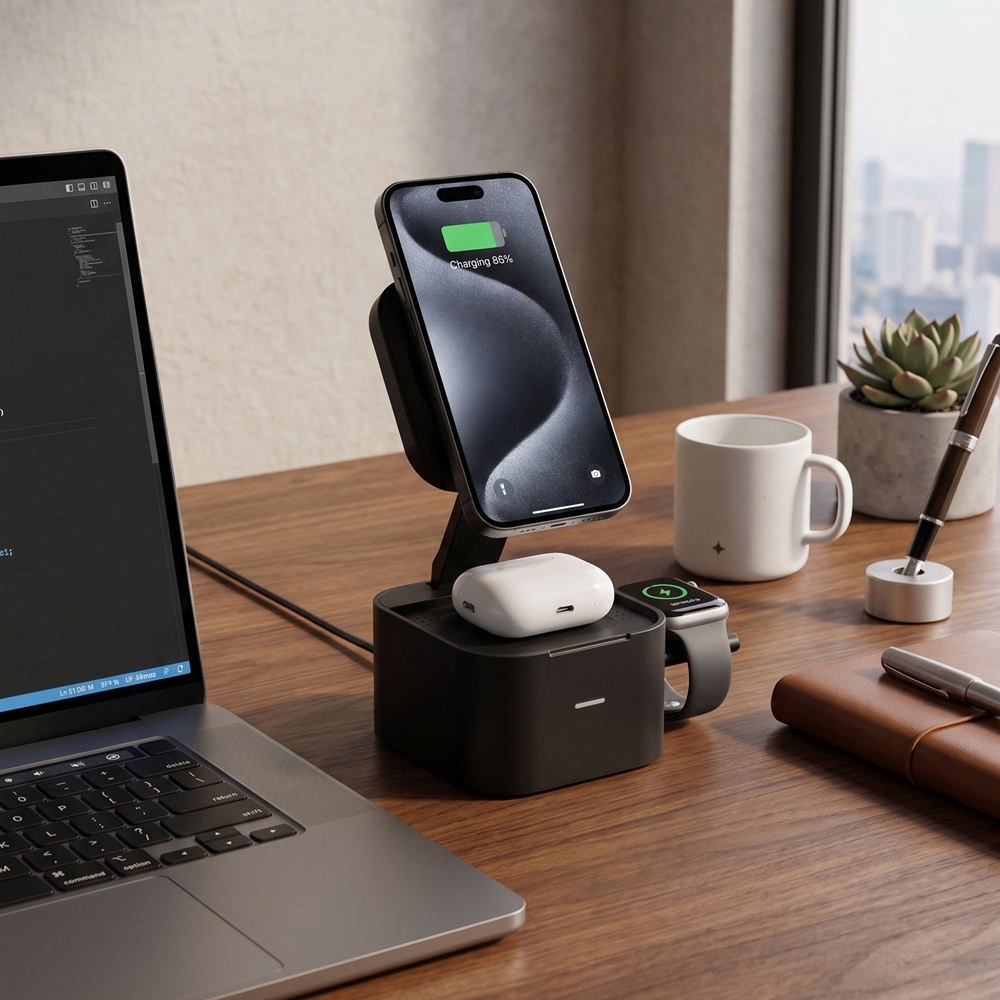 Qi2.2 3in1 マグネティックワイヤレス充電ステーショ - Wireless Charger Watch のレビューと価格