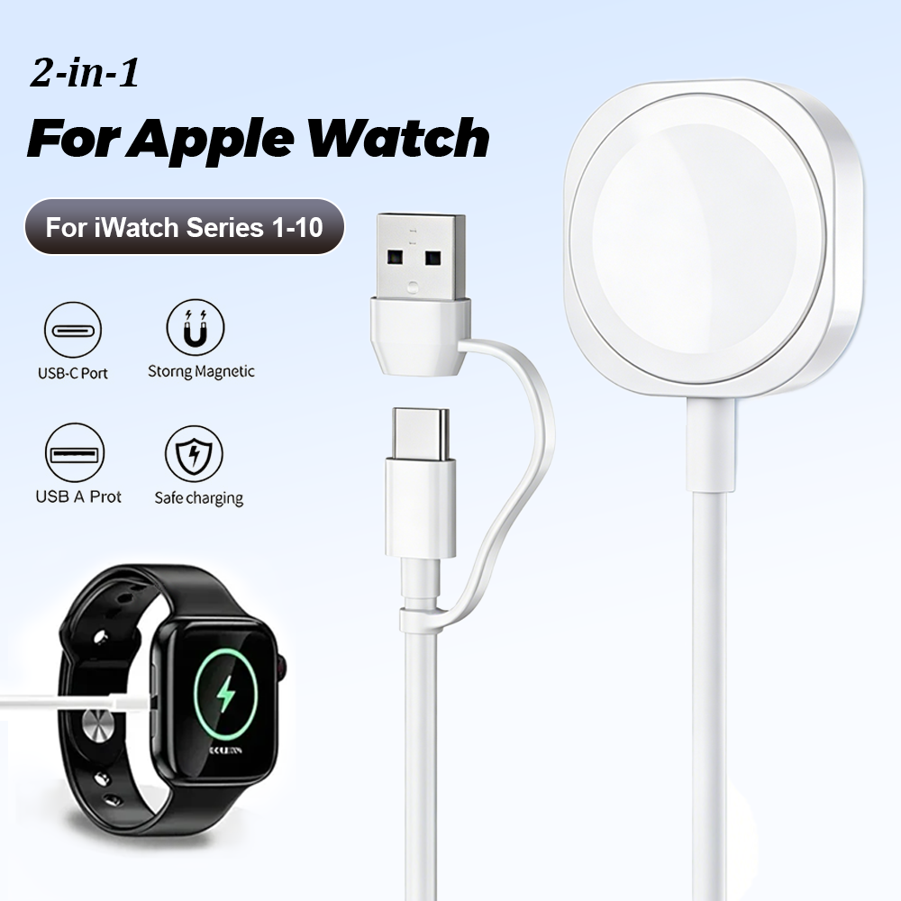 2in1 マグネット式ワイヤレスUSB A急速充電器 タイプ - Watch Charger Cable のレビューと価格