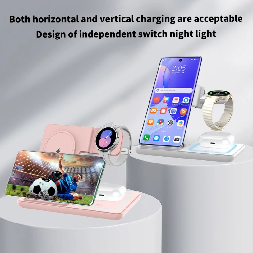 3 in 1 折りたたみ式ワイヤレス充電器デスクスタンド S - Watch Charger Cable のレビューと価格