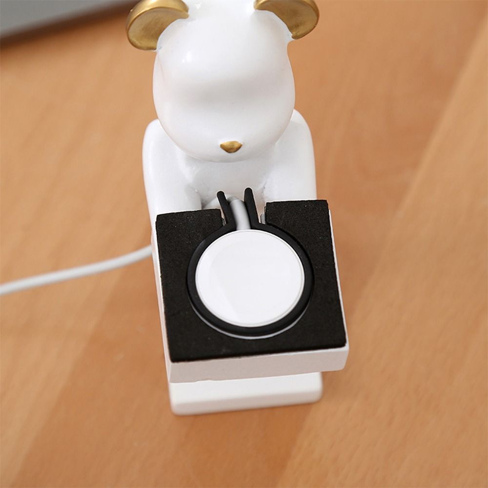 多色の漫画風クマのウォッチホルダー、樹脂製フィギュアディスプ - Wireless Charger Watch のレビューと価格