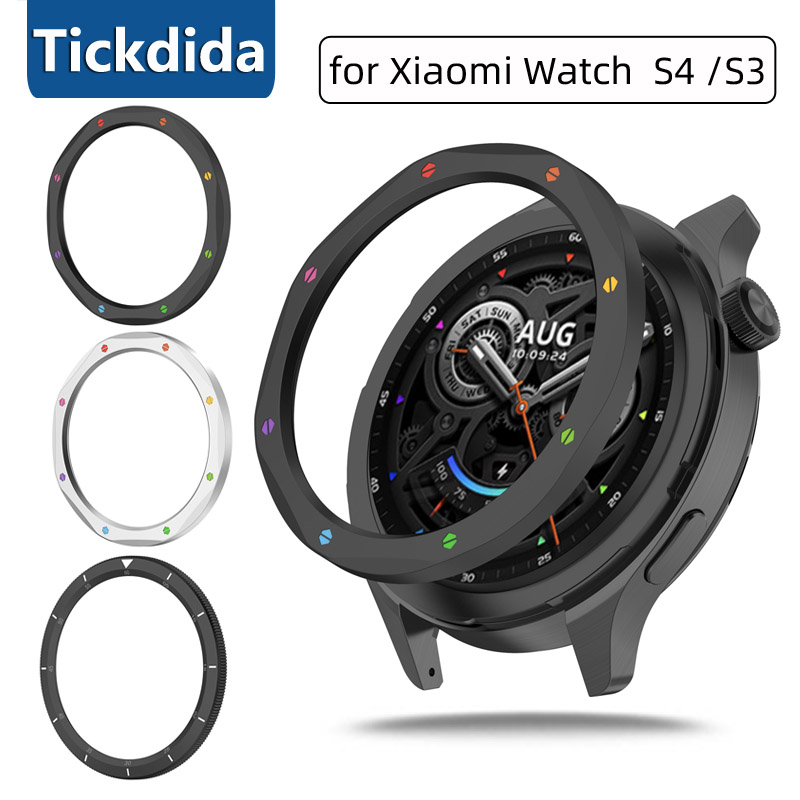 Xiaomi Watch用の金属製ベゼル付きケース,時計用の - Xiaomi Smartwatch Accessories のレビューと価格