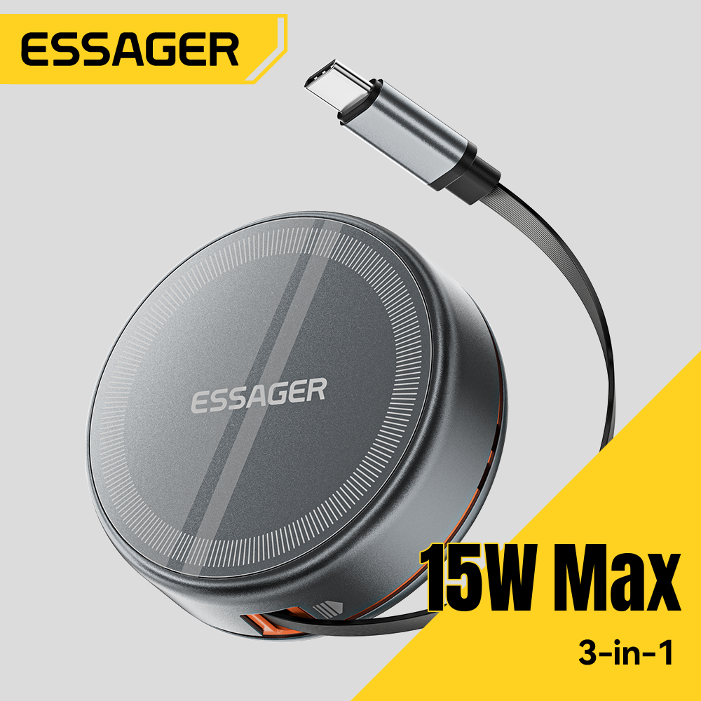 Essager 15W 3in1 マグネット式ワイヤレス充電 - Wireless Charger Watch のレビューと価格