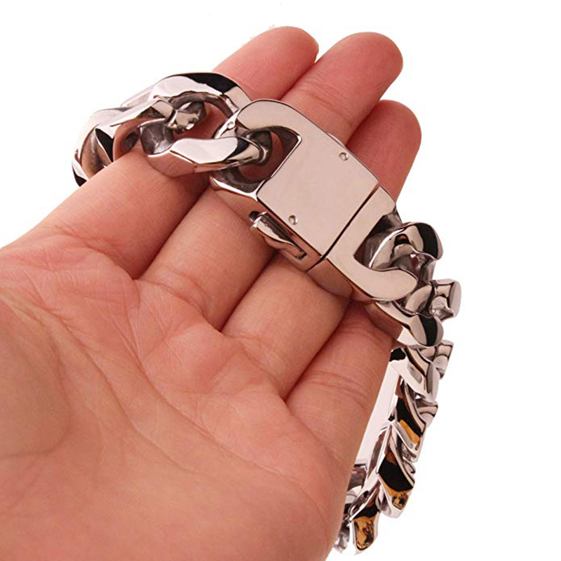 男性と女性のためのステンレス鋼のキューバチェーンブレスレット - Ceramic Link Bracelet のレビューと価格