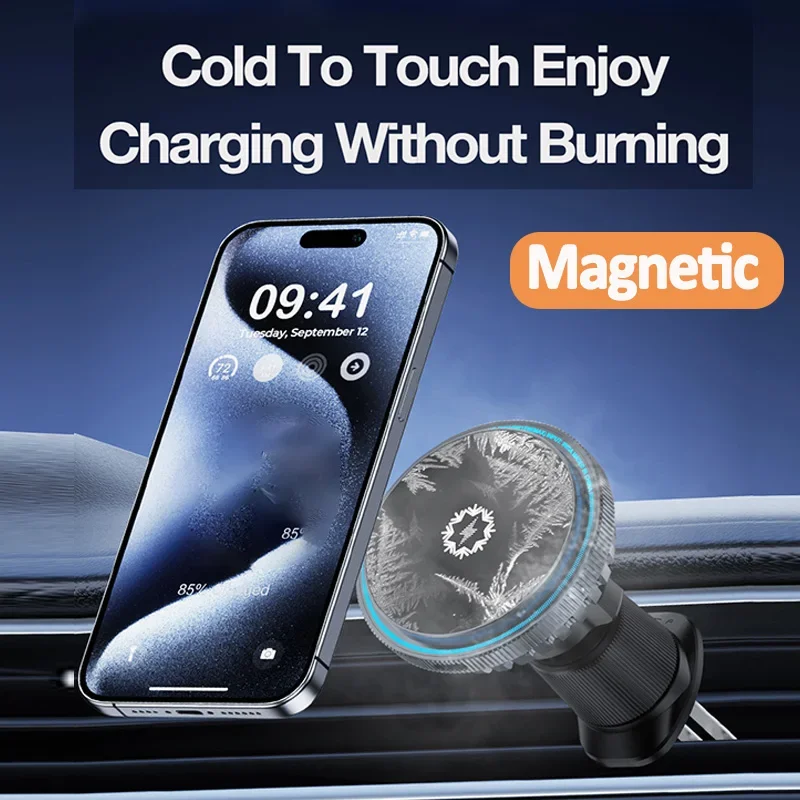 冷却機能付きマグネット式車載ワイヤレス充電器 エアコン吹き出 - Wireless Charger Watch のレビューと価格