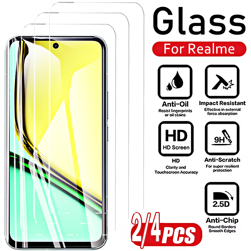2/4 個の前面強化ガラス Realme C67 C 67  - Realme C67 のレビューと価格